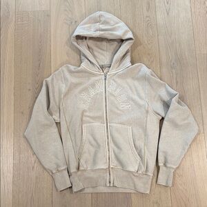 Champion Tan Hoodie Zip Jacket Size Men’s Small